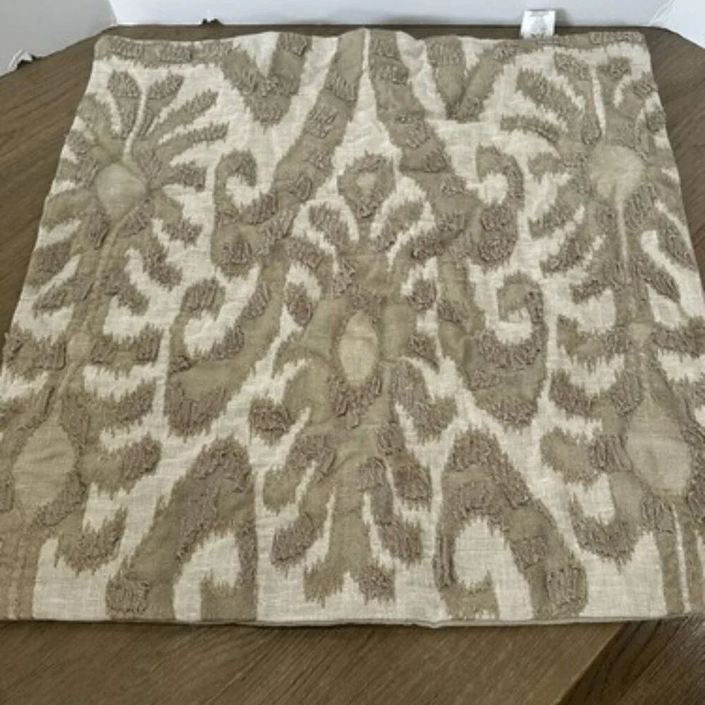 Pottery Barn Delancey Embroidered Pillow Cover Neutral 24